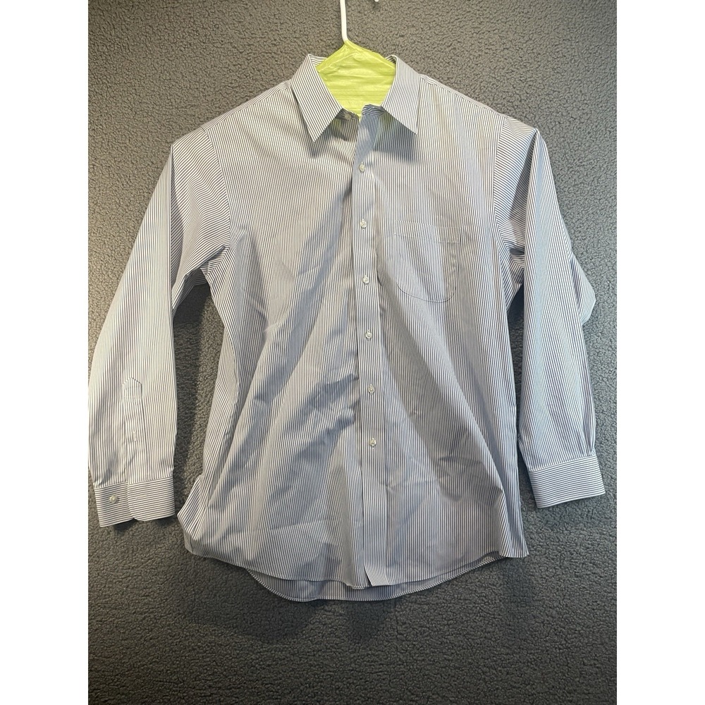 Brooks Brothers 1818 Dress Shirt 16.5 -4/5 Blue Non Iron Traditional Button Down